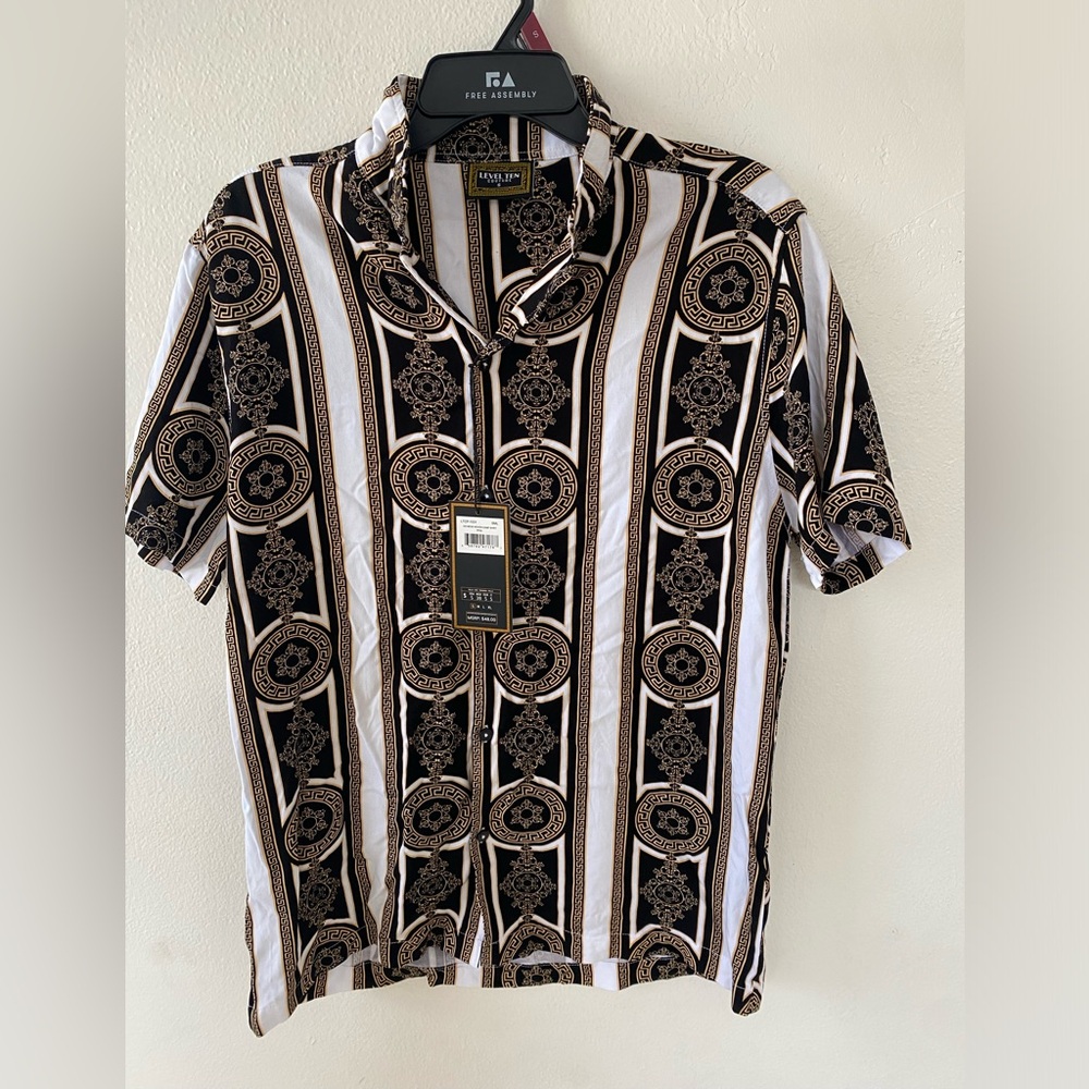 Men Versace print Dress Shirt